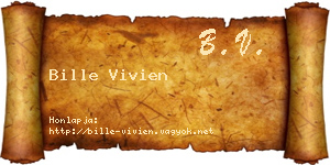 Bille Vivien névjegykártya